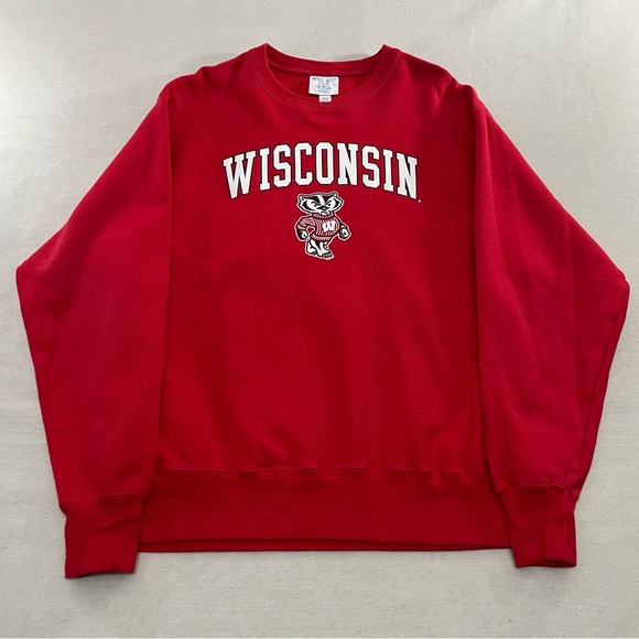 Champion Other - Vintage Y2K Champion Reverse Weave Wisconsin Badgers Crew Sweatshirt Red Large